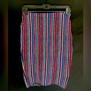 Striped Red, White, Blue Skirt